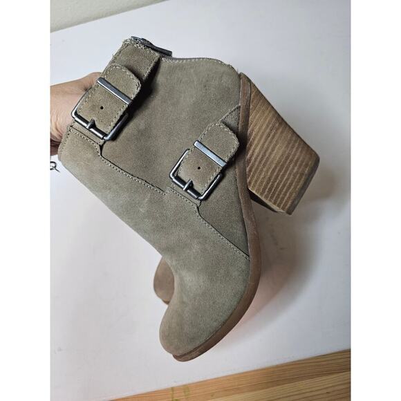 Lucky Brand‎ 8.5B Chunky platform suede Camo Green Ankle Boots. Fall. Stylish. - Picture 10 of 12